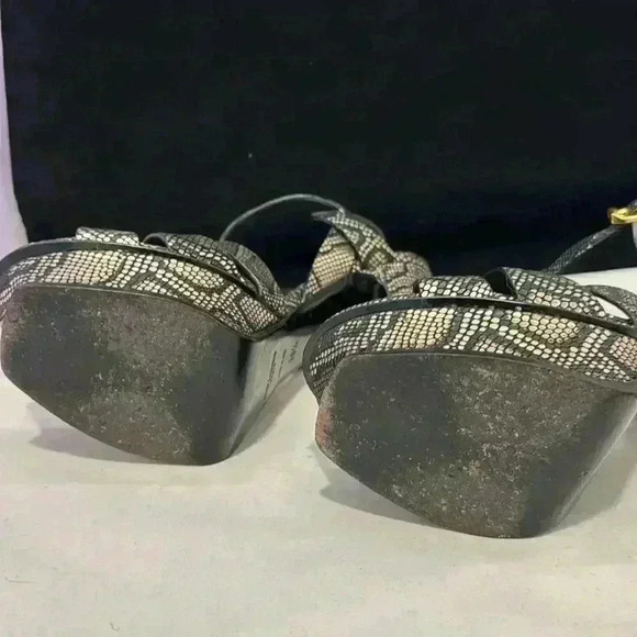 Yves Saint Laurent Tribute Python Print Platforms Size 38.5 - Picture 7 of 7